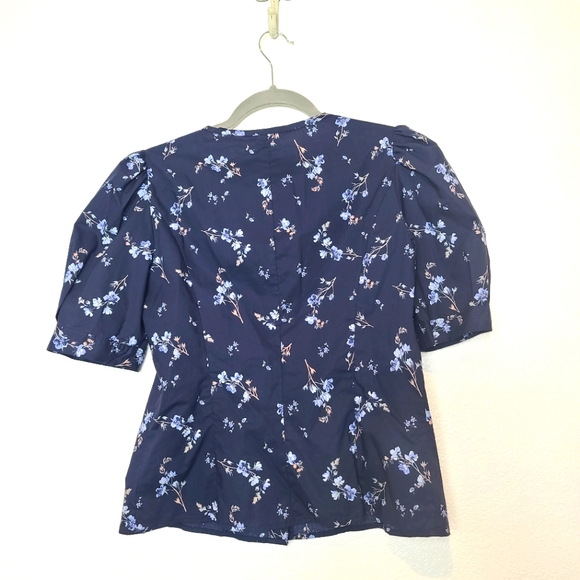 REBECCA TAYLOR Francine Floral Poplin Cottagecore Blouse Top - Picture 10 of 11
